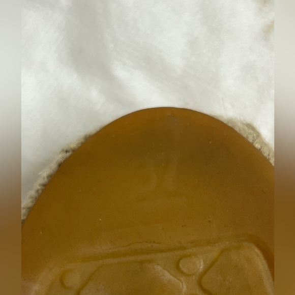 Authentic Chanel Red Lambskin Leather CC Logo Espadrille size 37,l - Picture 15 of 16